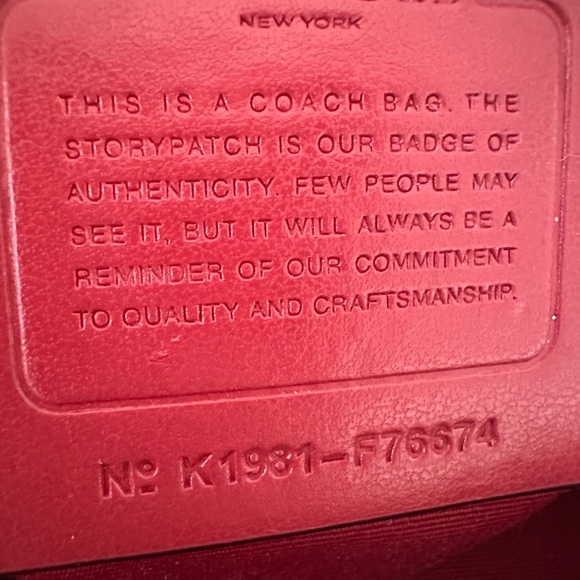 Coach F76674 Red and Brown Crossbody Bag - Picture 8 of 13